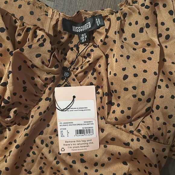 Misguided Dalmatian Milk Maid Dress - Picture 2 of 2